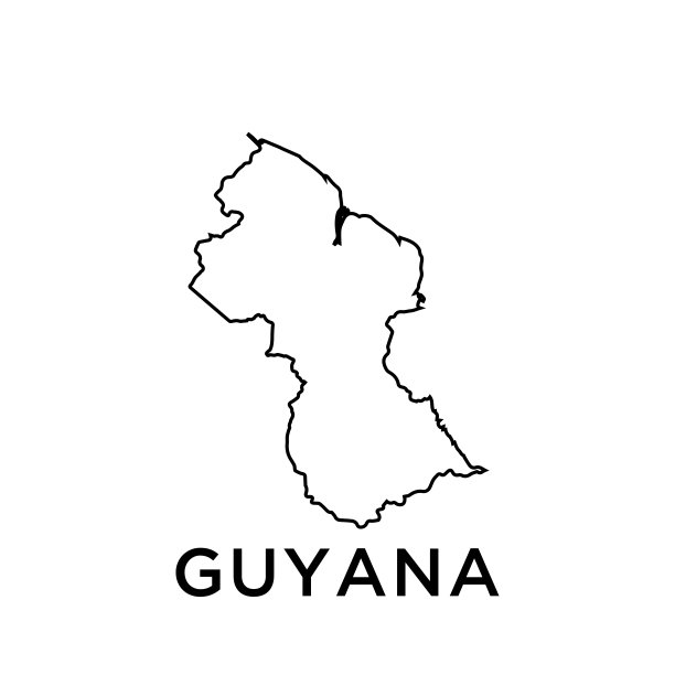 圭亚那地图矢量设计模板图片下载