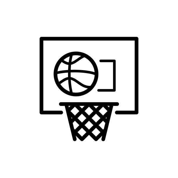 篮球图标平面矢量模板设计流行图片下载
