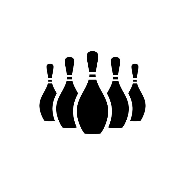 保龄球图标扁平矢量模板设计图片下载