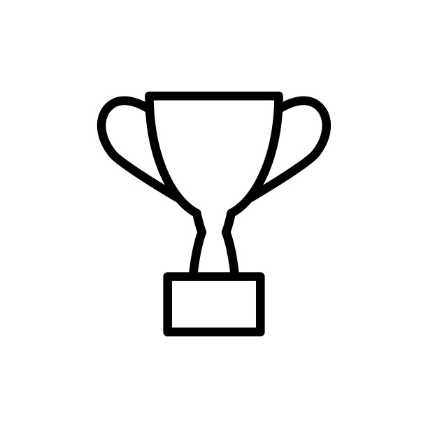 奖杯图标平面矢量模板设计流行图片下载