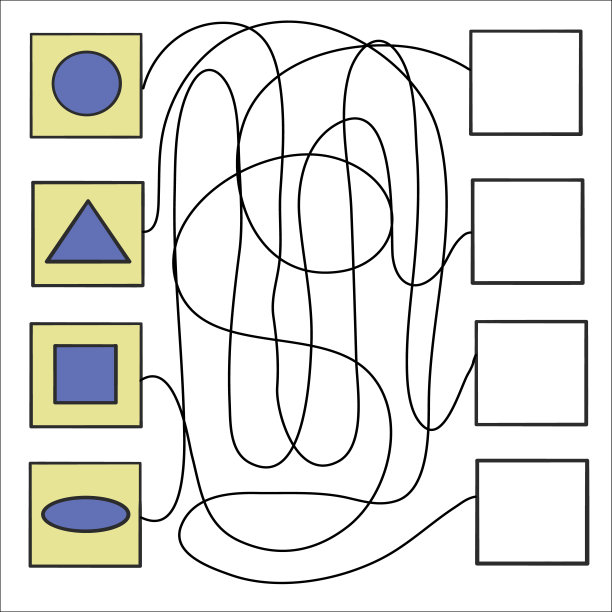 适合儿童和成人的逻辑益智游戏。在空的正方形中输入所需的形状。培养孩子的注意力和空间、数学思维能力。智商测试培训。图片下载