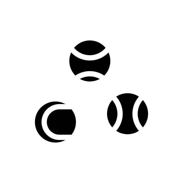 网球图标平面矢量模板设计流行图片下载