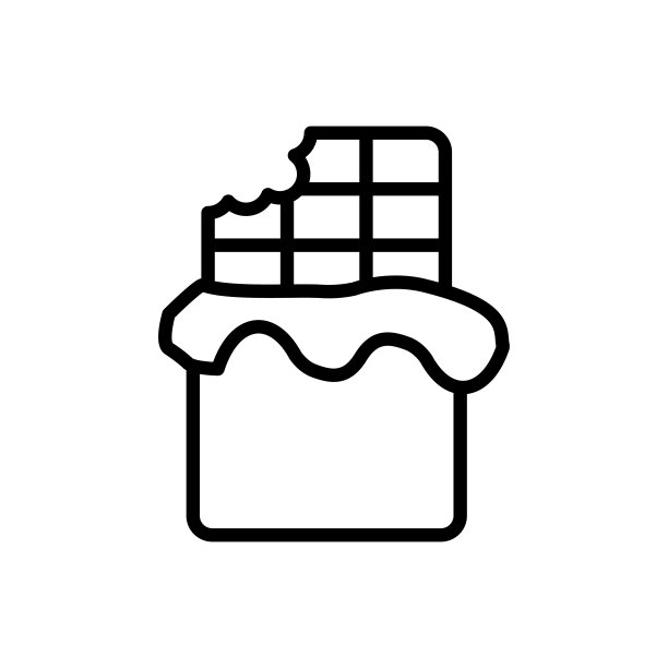 巧克力图标平面矢量模板设计流行图片下载