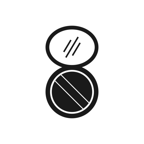 紧凑的粉末矢量图标在时尚的平面设计图片下载