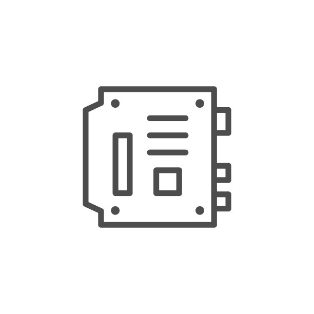 电脑主板线条轮廓图标图片下载