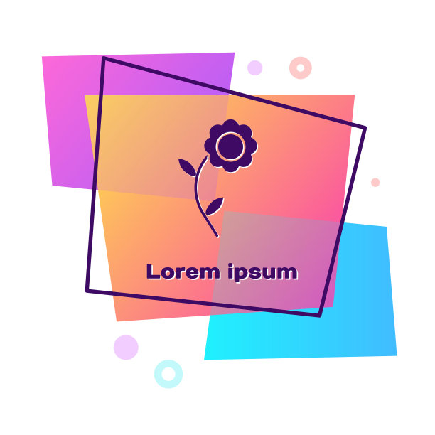 紫色的花图标孤立在白色的背景图片下载