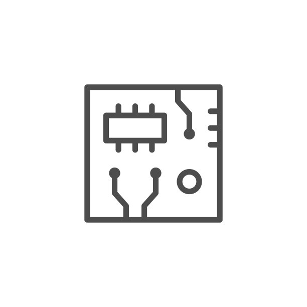 电路板线条轮廓图标图片下载
