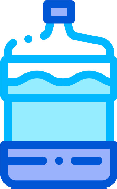 健康水瓶标志细线图标图片下载