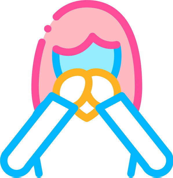 妊娠恶心症状细线图标图片下载