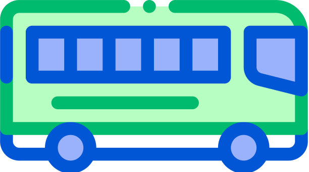 公共交通城际巴士标志图标图片下载