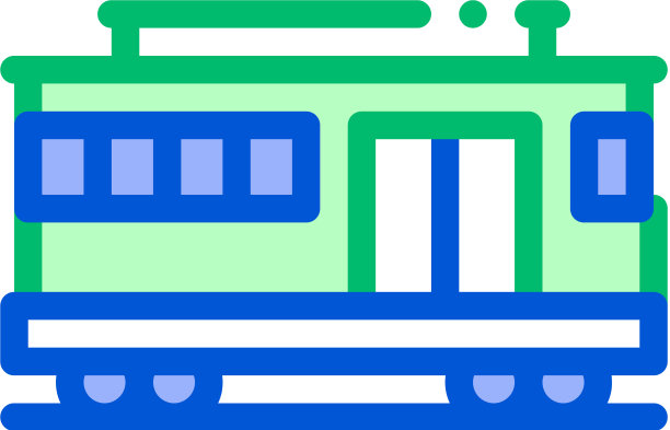 公共交通缆车细线标志图片下载