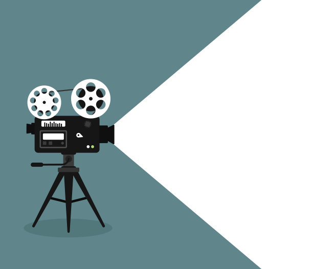 电影时间平面概念背景电影横幅图片下载