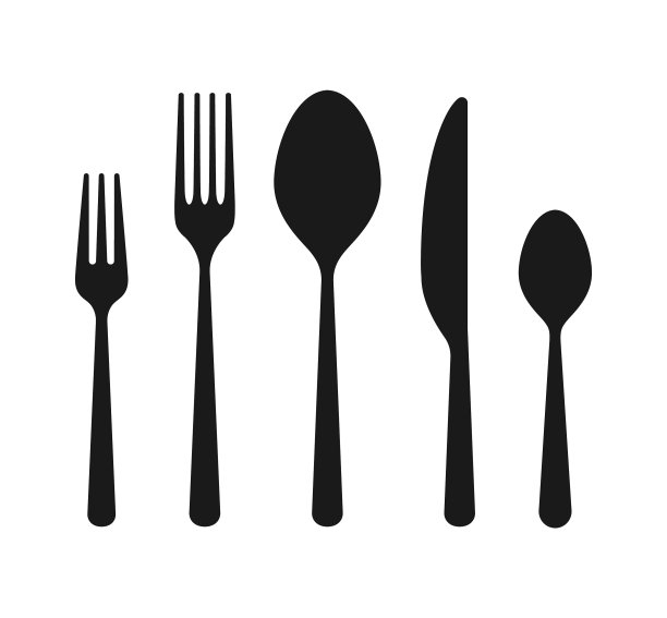 餐具设置叉刀平式图片下载