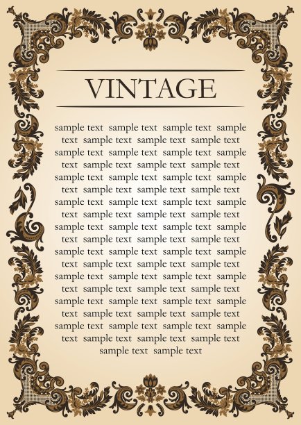 古董花框架图片下载