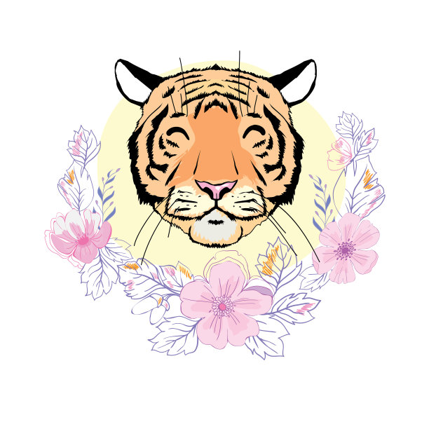 可爱的老虎咆哮股票图片下载