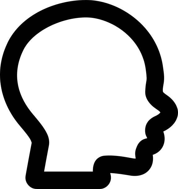 男孩头部描边图标图片下载