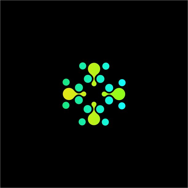 孤立抽象的绿色斑点交叉图片下载