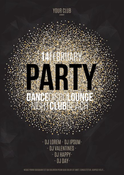 酒廊酒吧派对海报背景图片下载