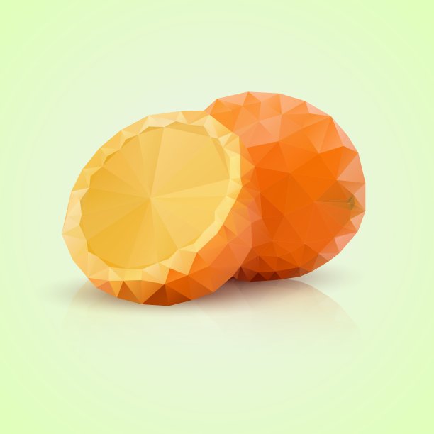 多边形橙色图片下载