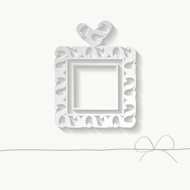 附有礼盒的贺卡模板图片下载