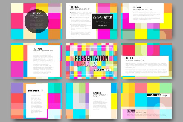 用于演示幻灯片的9个模板集图片下载