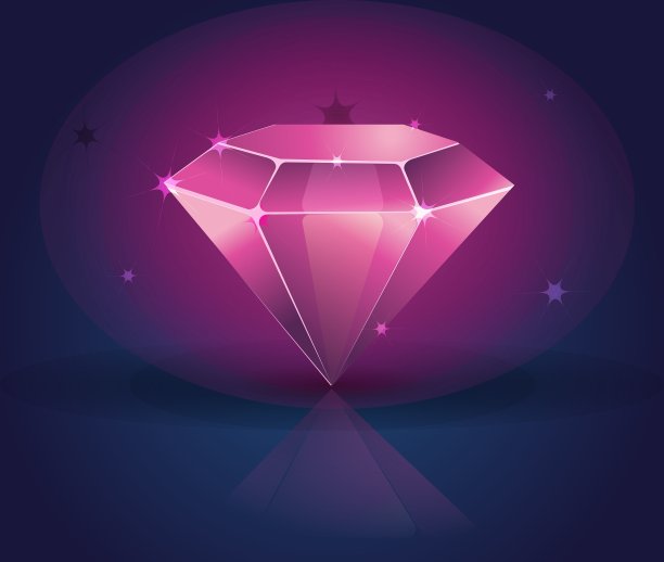 五彩闪亮的水晶钻石晶体图片下载