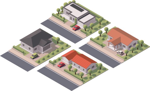 等距房屋设置图片下载