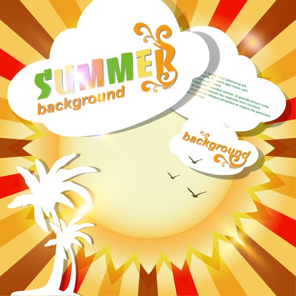 太阳夏天抽象背景或卡片图片下载