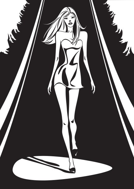 黑色和白色的时装秀图片下载