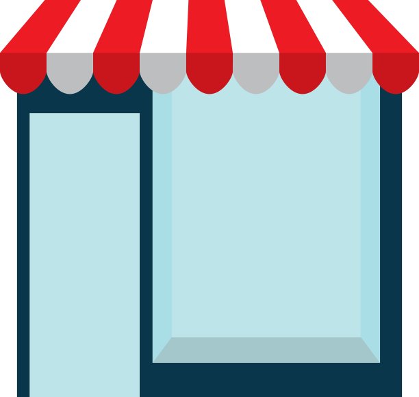 孤立的建筑商店市场图片下载