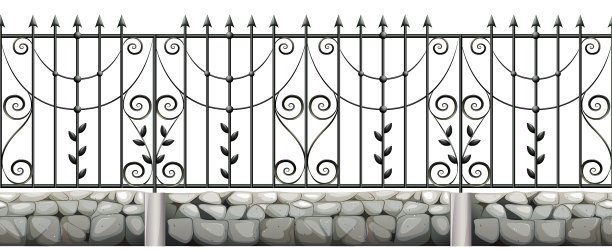 无缝金属围栏设计图片下载