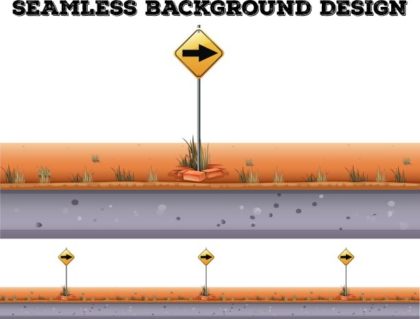 无缝背景与交通标志图片下载