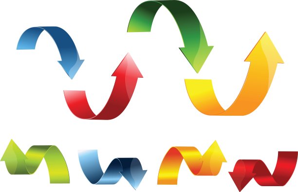 3d箭头设置彩色图片下载