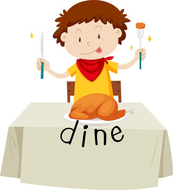 男孩晚餐吃鸡肉图片下载