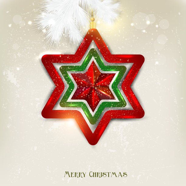 优雅的圣诞明星背景图片下载