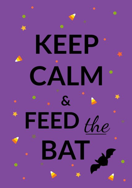 保持冷静的万圣节海报或卡片图片下载