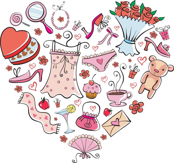 给女孩的心形礼物图片下载
