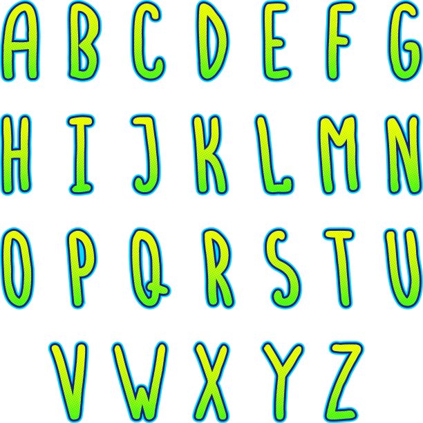 手绘字母表图片下载