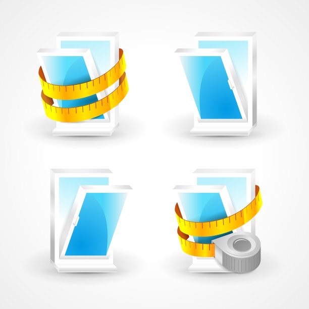 Windows塑料测量元素图标集图片下载