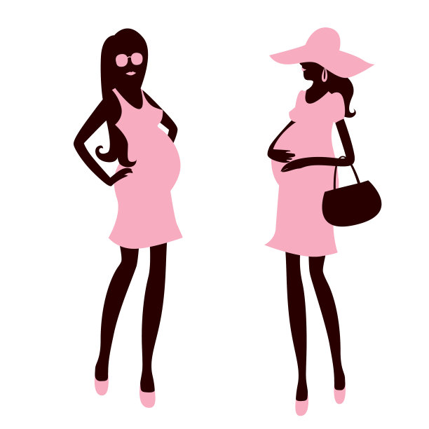 两个时尚的孕妇图片下载