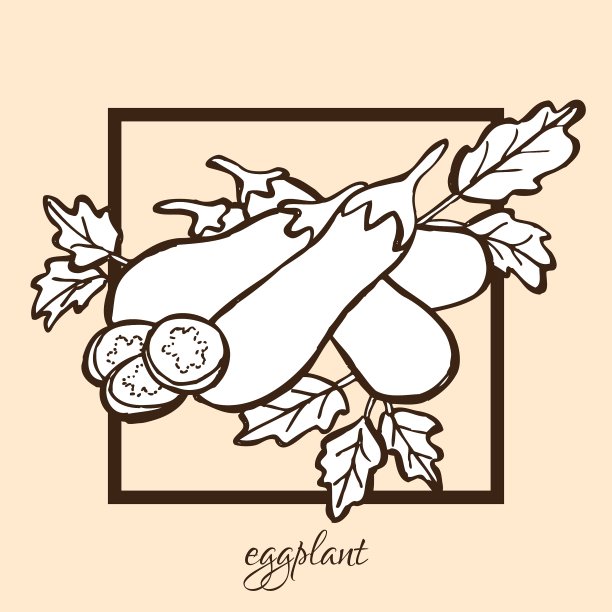 手绘茄子图片下载