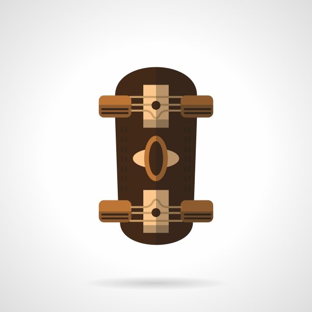 棕色长板平面颜色图标图片下载