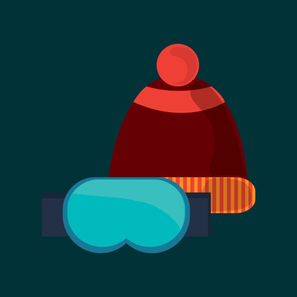 冬季设计季节图标色彩丰富图片下载