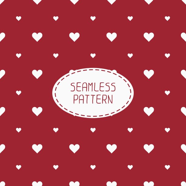 红色浪漫婚礼几何无缝图案图片下载