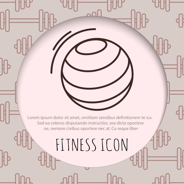 健身线艺术图标为您的设计图片下载