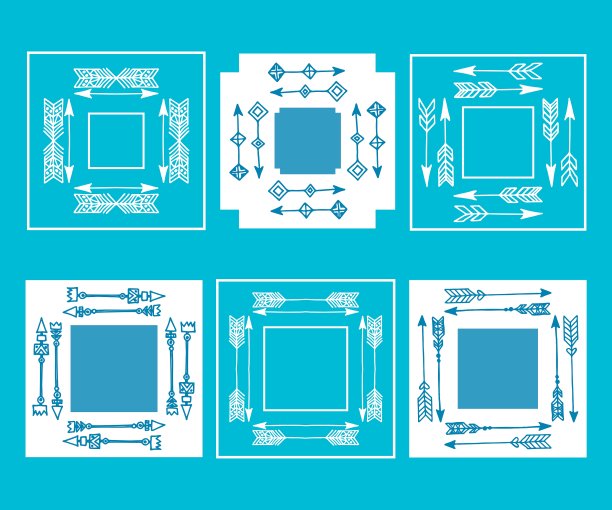 波西米亚手工制作的系列元素图片下载
