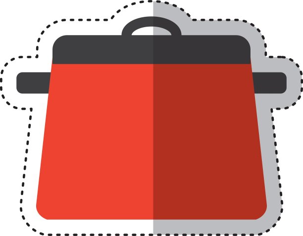 厨房锅孤立图标图片下载