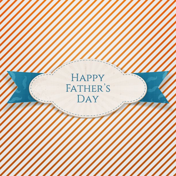 父亲节特别条纹纹章快乐图片下载