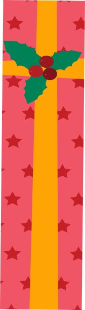 Gft盒子的生日与缎带扁平图标图片下载