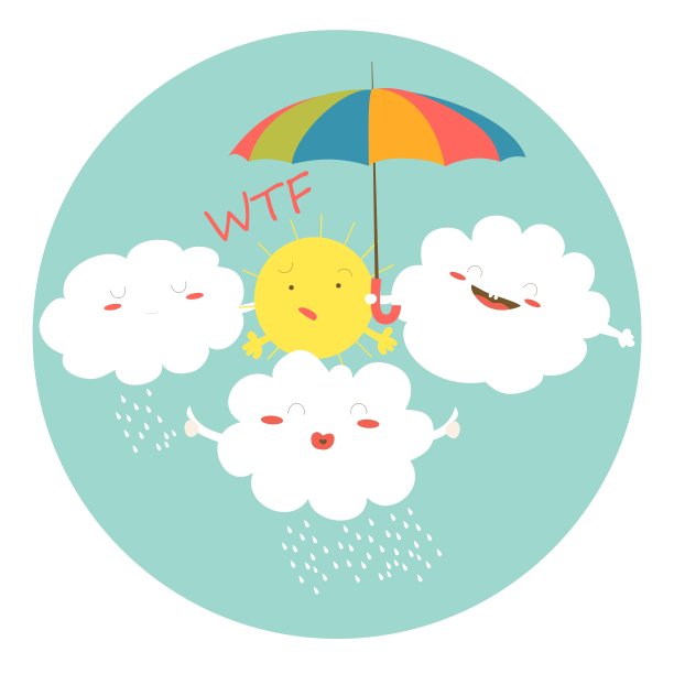 可笑的云朵拥抱太阳图片下载